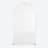 Aperturee - Aperturee Simple Solid Color White Theme Party Arch Backdrop